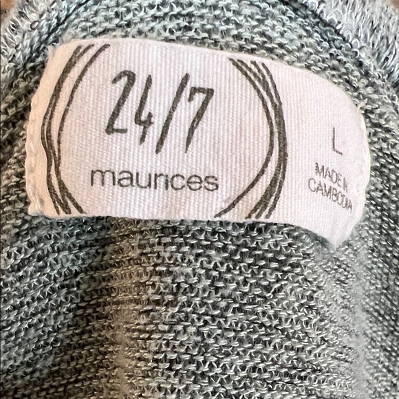 Maurices Light Grayish Teal Long Sleeve Top with Cutout - Picture 2 of 16